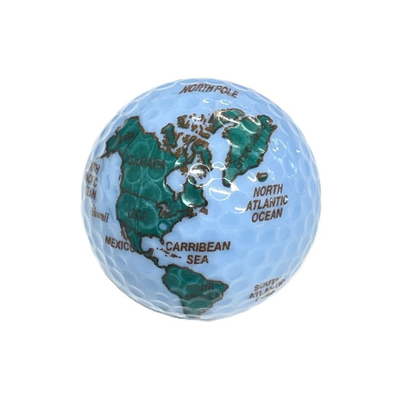 World Map Globe Golf Ball