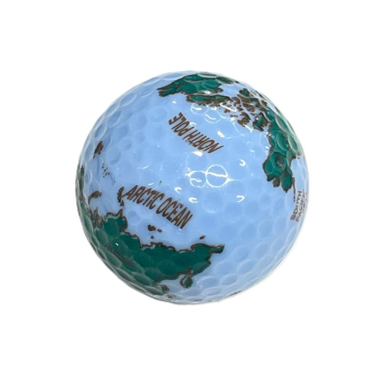 World Map Globe Golf Ball