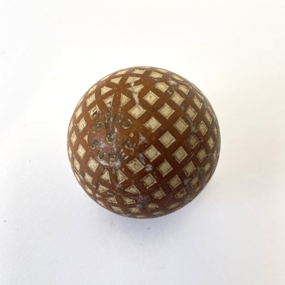 Vintage Arco "Super" Square Mesh Pattern Golf Ball - c.1920's