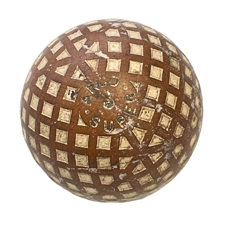 Vintage Arco "Super" Square Mesh Pattern Golf Ball - c.1920's