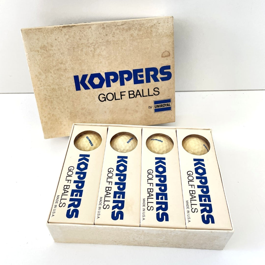 Vintage Box of One Dozen Koppers Golf Balls by Uniroyal - Unused