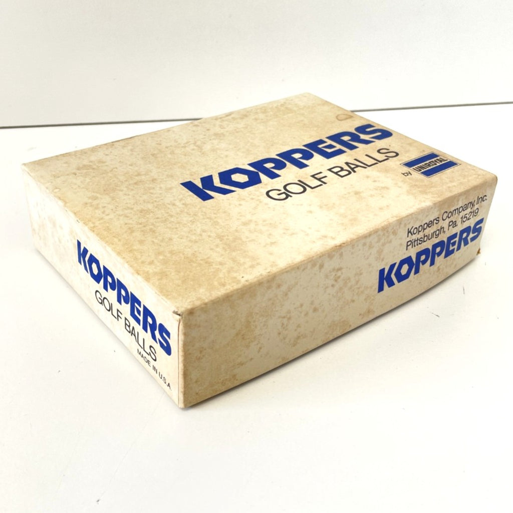 Vintage Box of One Dozen Koppers Golf Balls by Uniroyal - Unused