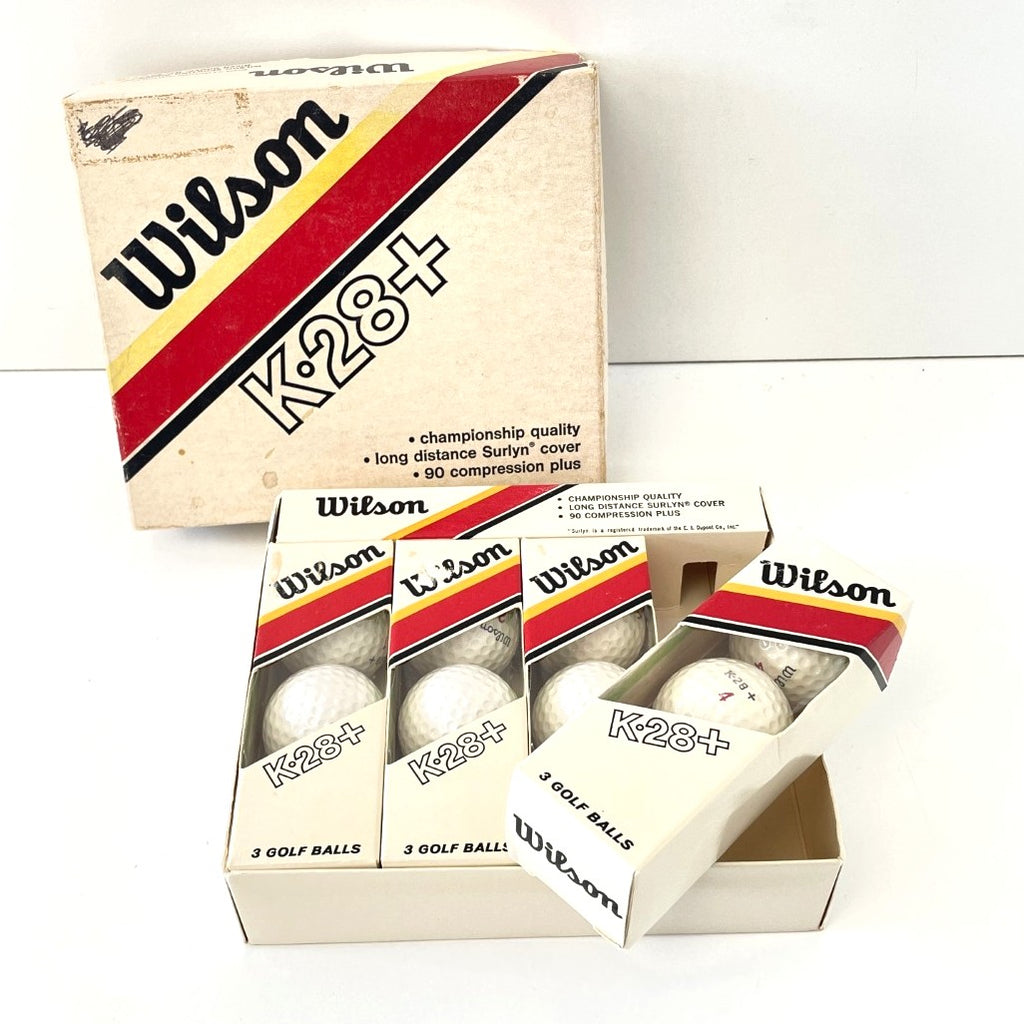 Vintage Box of One Dozen Wilson K-28+ Golf Balls - Unused