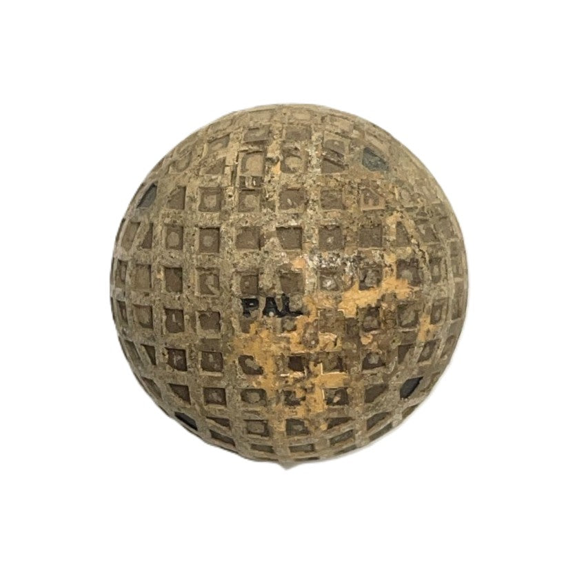Vintage "PAL" Square Mesh Pattern Golf Ball - c.1920