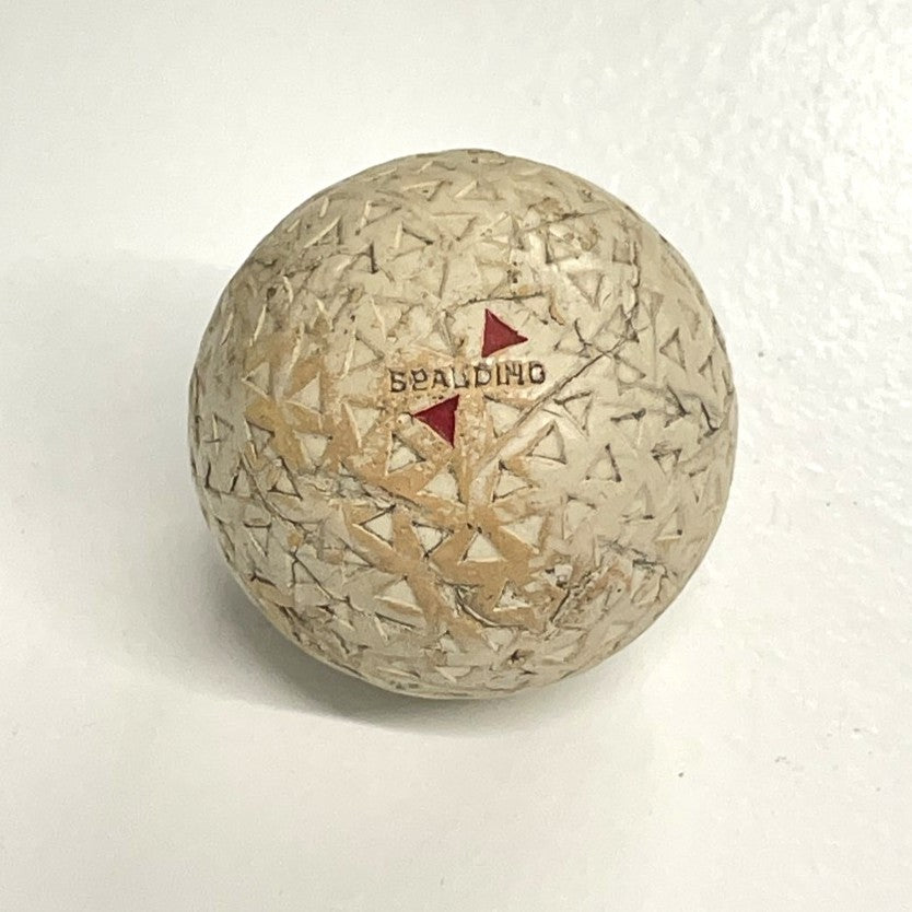 Vintage "Spalding Red Triangle" Triangle Mesh Golf Ball - c.1920