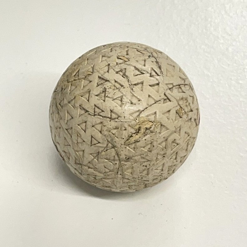 Vintage "Spalding Red Triangle" Triangle Mesh Golf Ball - c.1920