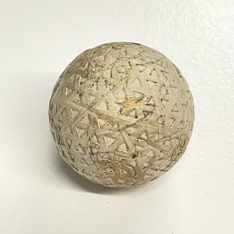 Vintage "Spalding Red Triangle" Triangle Mesh Golf Ball - c.1920