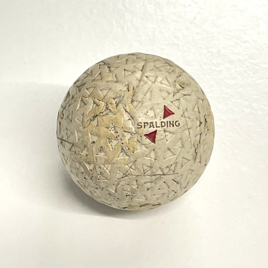 Vintage "Spalding Red Triangle" Triangle Mesh Golf Ball - c.1920