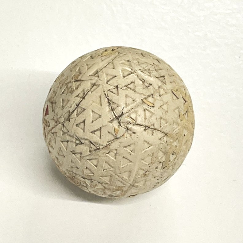 Vintage "Spalding Red Triangle" Triangle Mesh Golf Ball - c.1920