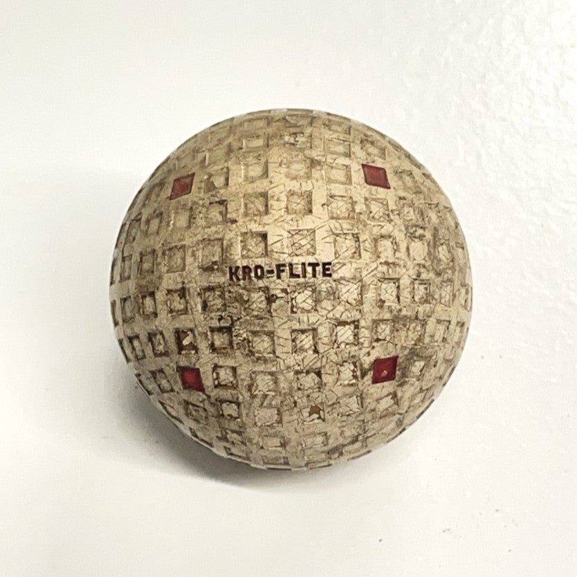 Vintage "Spalding Kro-Flite" Square Mesh Golf Ball - c.1920s