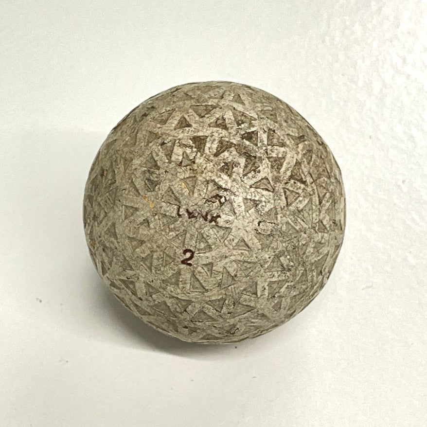 Rare Vintage Silvertown "LYNX" No.2 Triangle Mesh Golf Ball - c1915