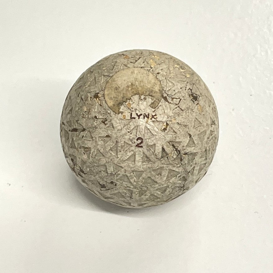 Rare Vintage Silvertown "LYNX" No.2 Triangle Mesh Golf Ball - c1915