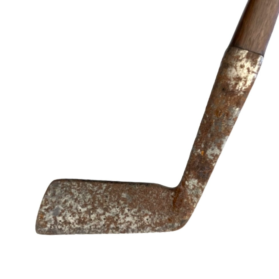 Rare W. Gibson, Kinghorn - Flat Shafted Medium Lie Putter - c.1910