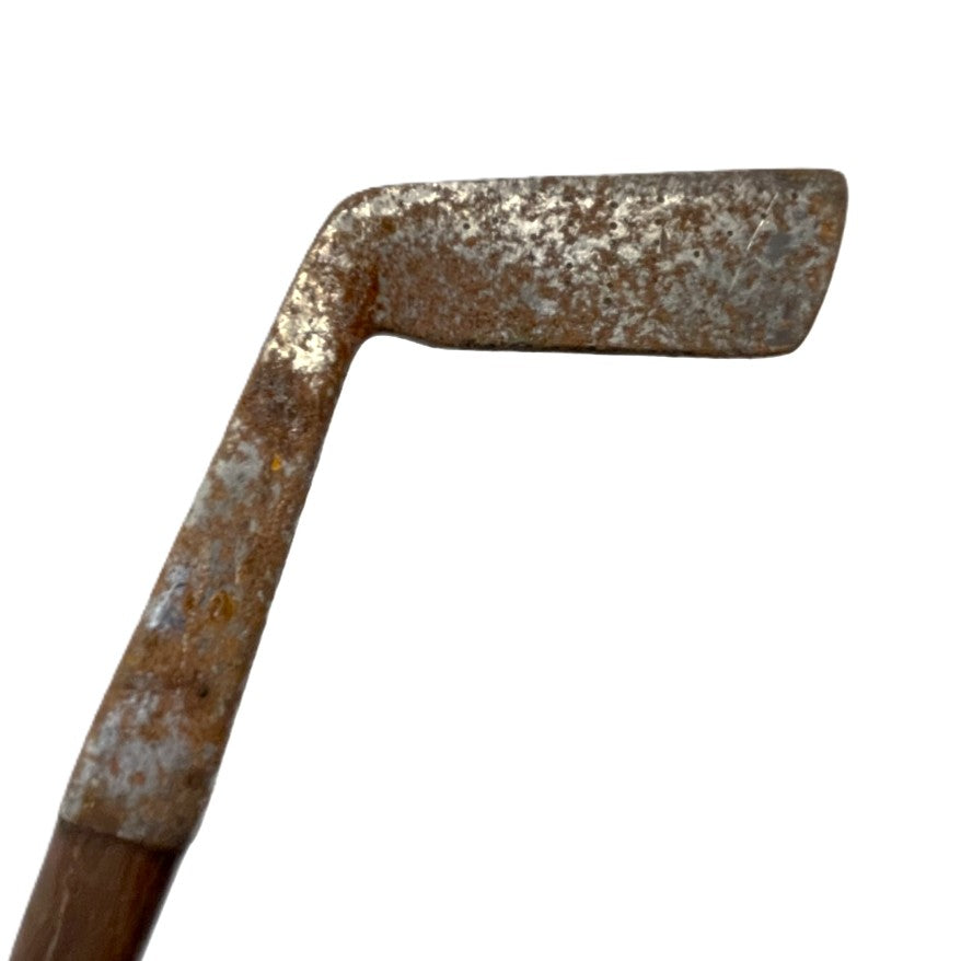 Rare W. Gibson, Kinghorn - Flat Shafted Medium Lie Putter - c.1910