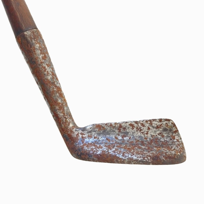 Rare W. Gibson, Kinghorn - Flat Shafted Medium Lie Putter - c.1910