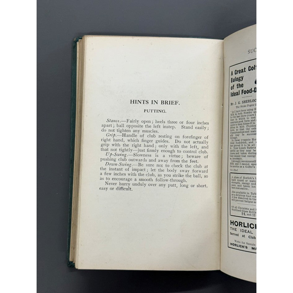 Success At Golf by Harry Vardon Et. Al - 1914 1st Edition