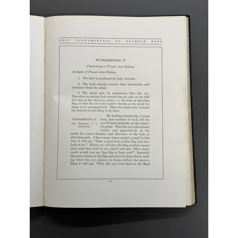 Golf Fundamentals by Seymour Dunn - 1930