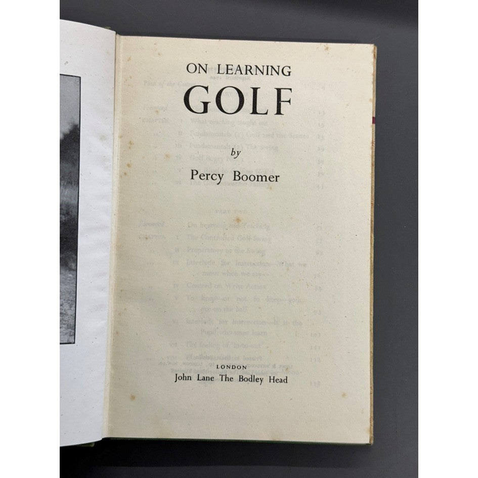 On Learning Golf by Percy Boomer