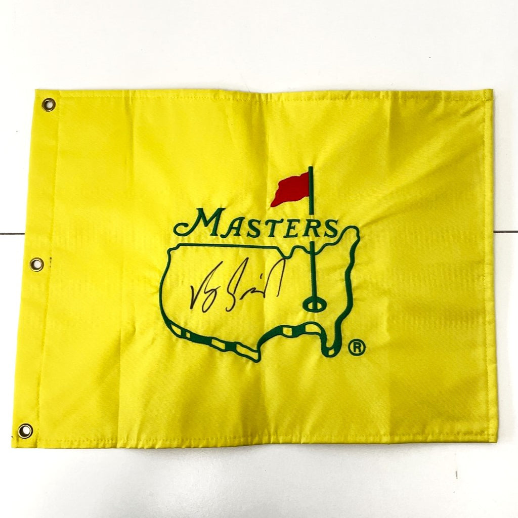 Official Masters Tournament Pin Flag Signed by Winner Vijay Singh