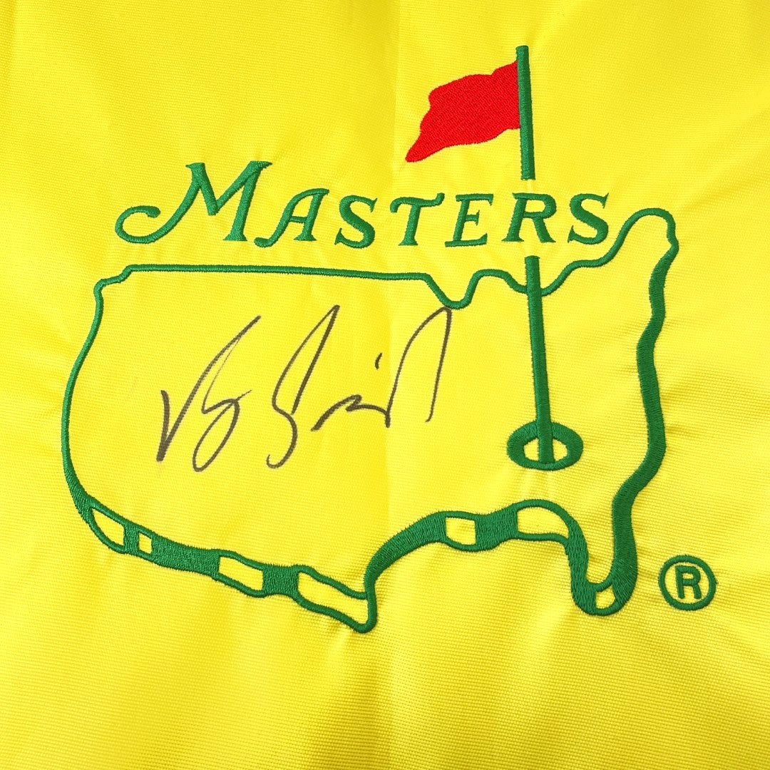 Official Masters Tournament Pin Flag Signed by Winner Vijay Singh