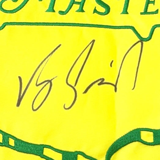 Official Masters Tournament Pin Flag Signed by Winner Vijay Singh