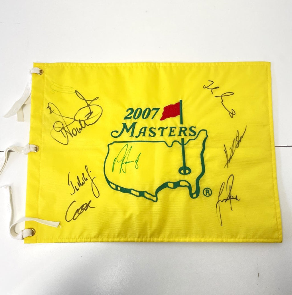 2007 Masters Tournament Pin Flag Signed by Multiple Players