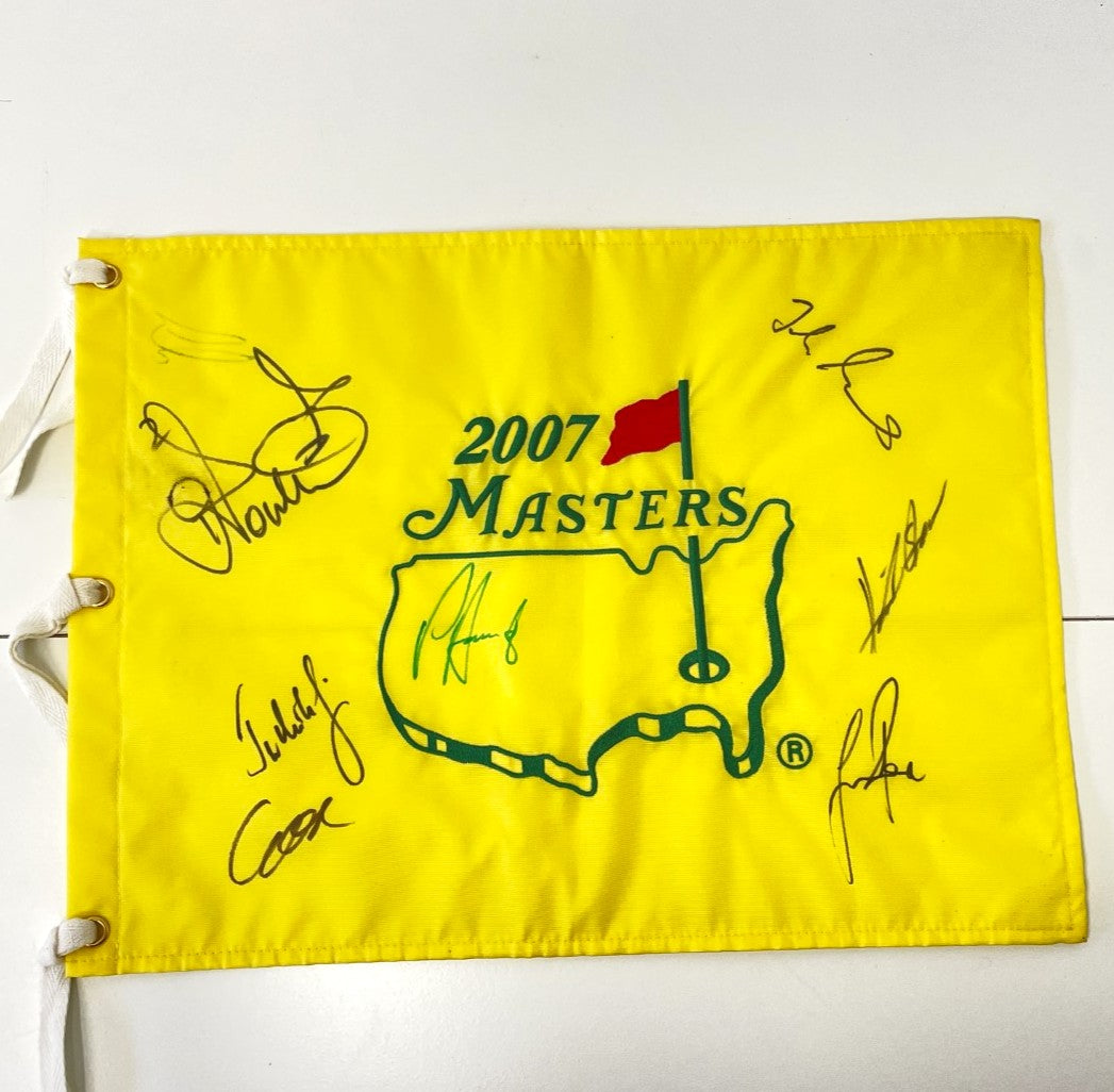 2007 Masters Tournament Pin Flag Signed by Multiple Players