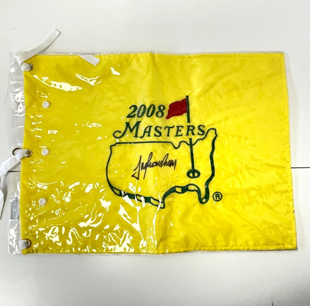 2008 Masters Tournament Pin Flag Signed by Winner Trevor Immelman