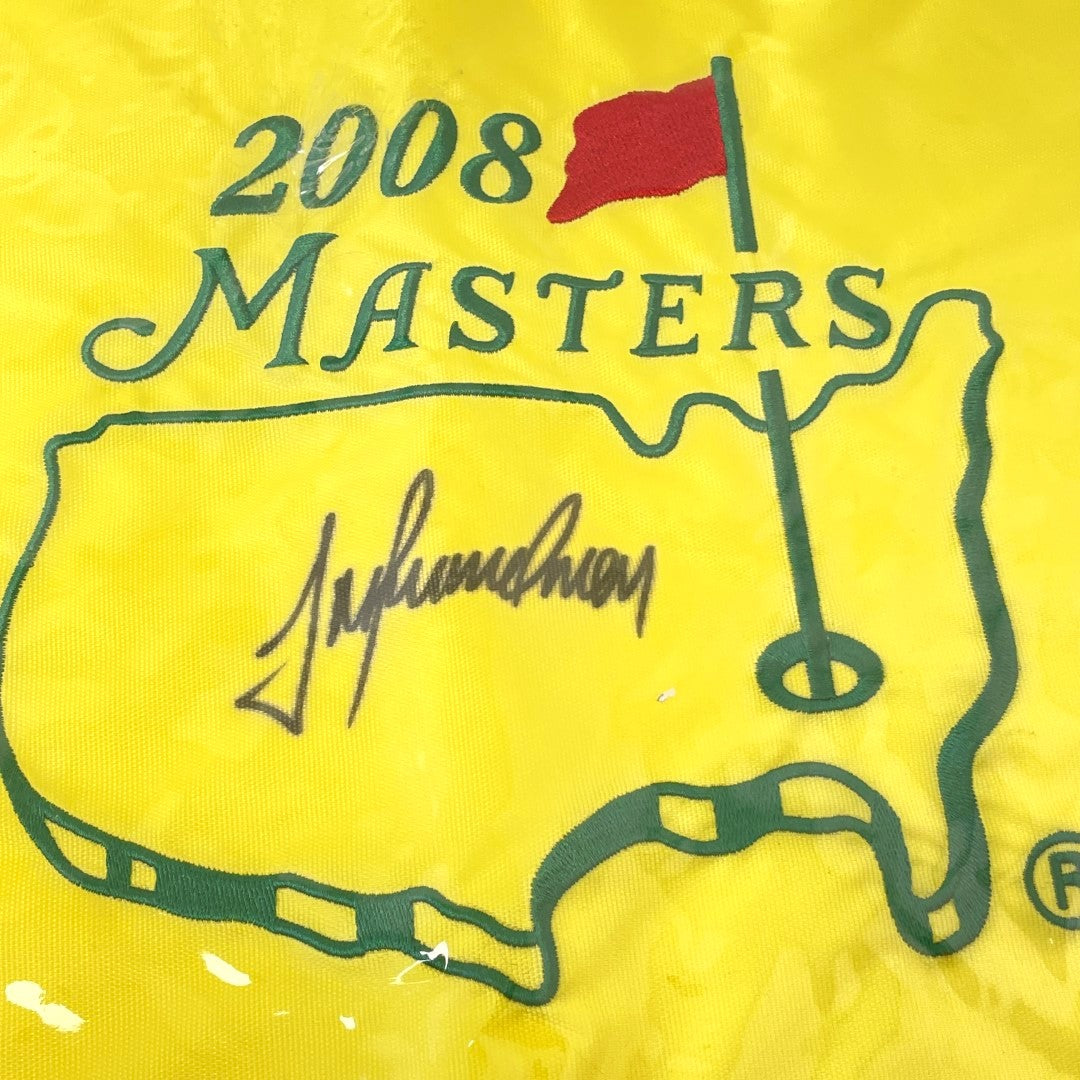 2008 Masters Tournament Pin Flag Signed by Winner Trevor Immelman