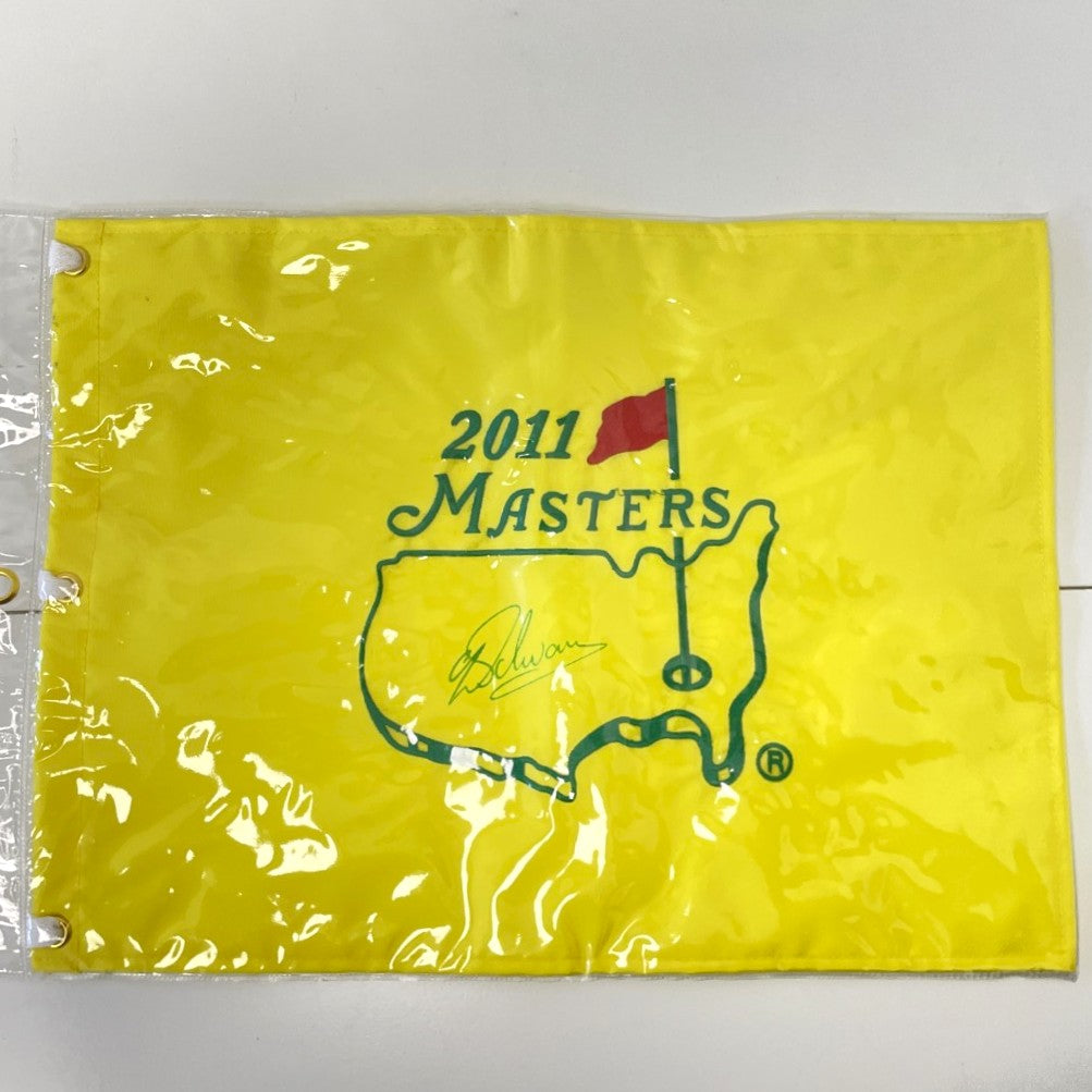2011 Masters Tournament Pin Flag Signed by Winner Charl Schwartzel