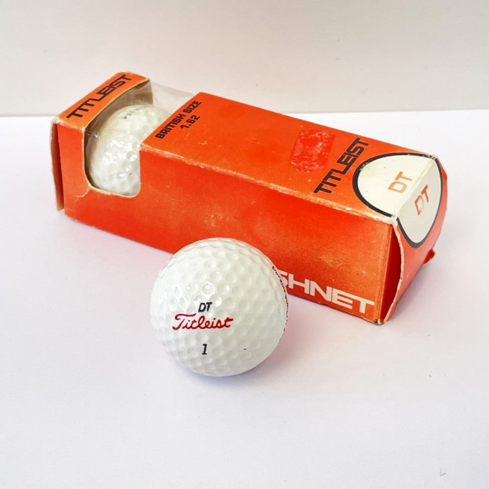 Vintage Titleist DT Golf Balls - 3 Ball Sleeve - Unused