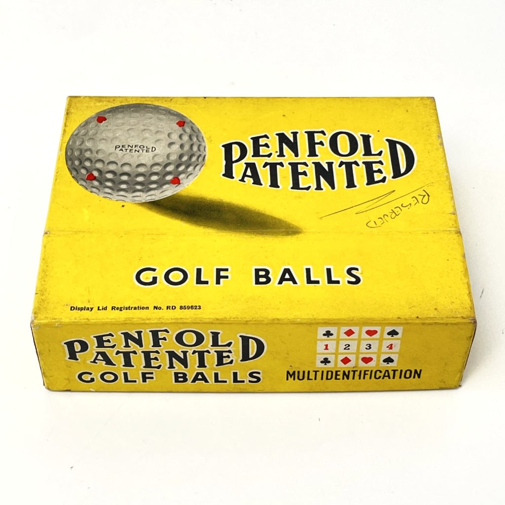 Box of 8 Vintage Penfold Patented Golf Balls c.1950