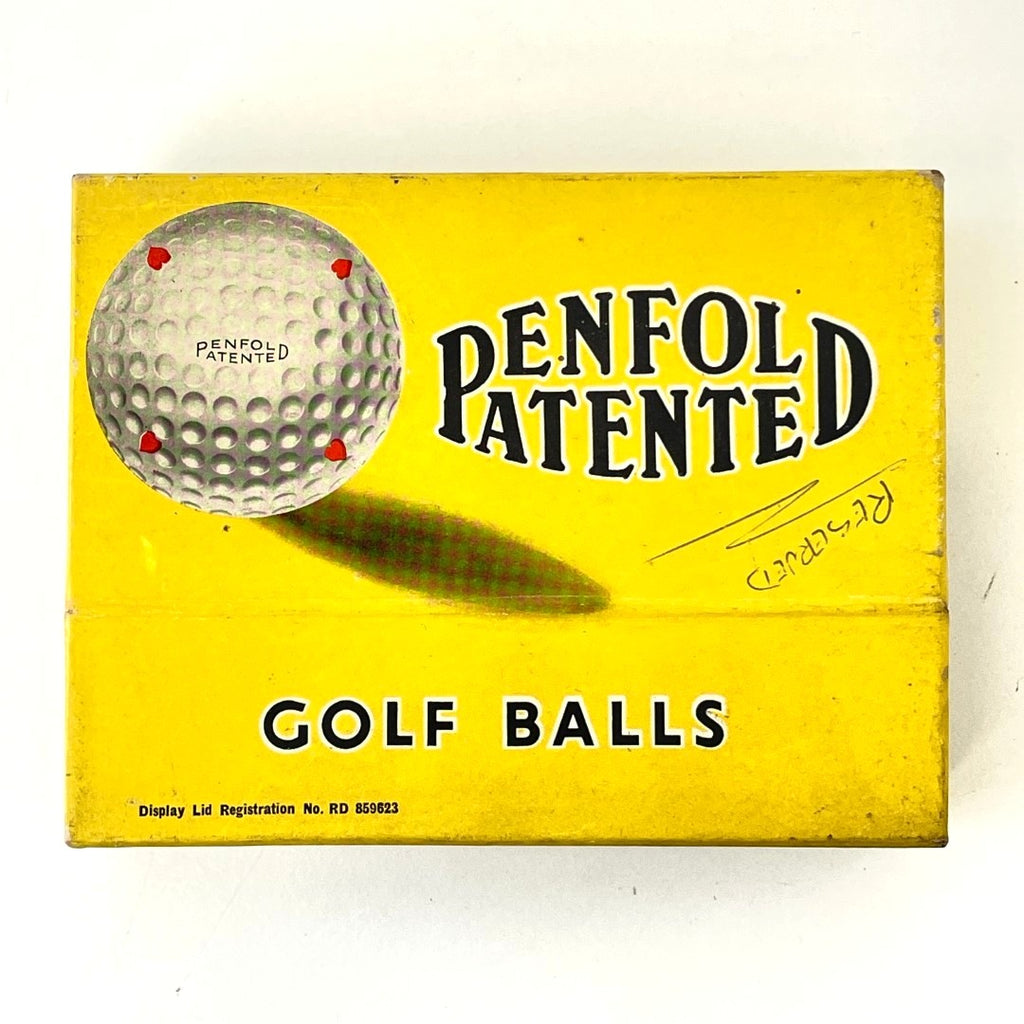 Box of 8 Vintage Penfold Patented Golf Balls c.1950