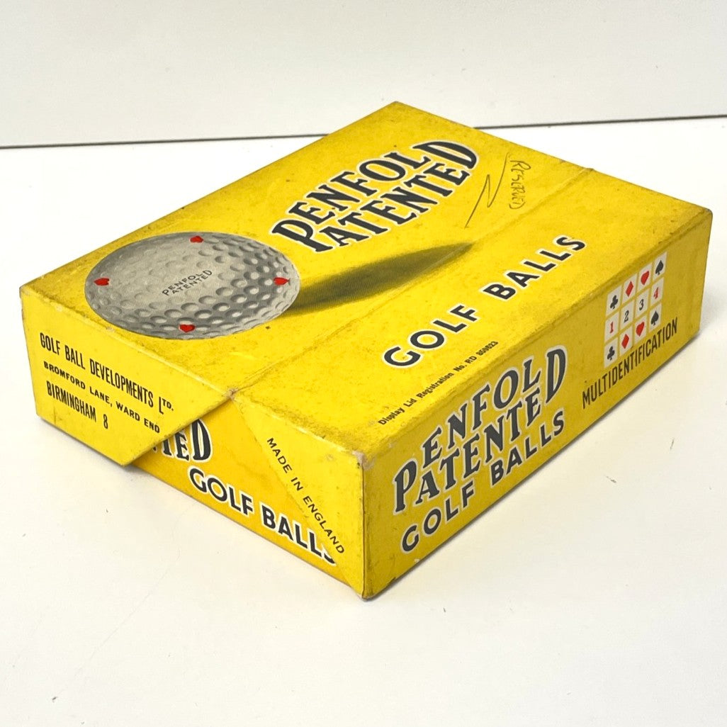 Box of 8 Vintage Penfold Patented Golf Balls c.1950