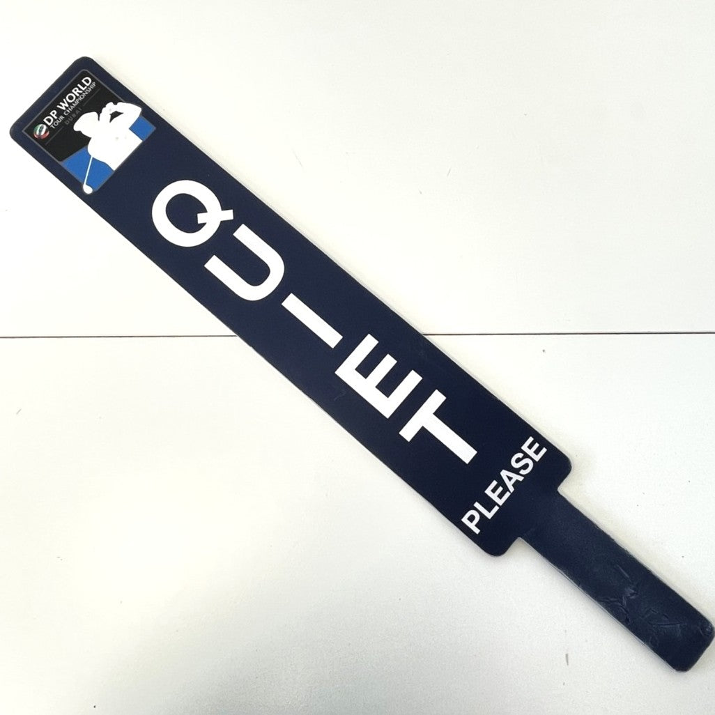 DP World Tour Championship - Tournament Used "Quiet Please" Paddle.