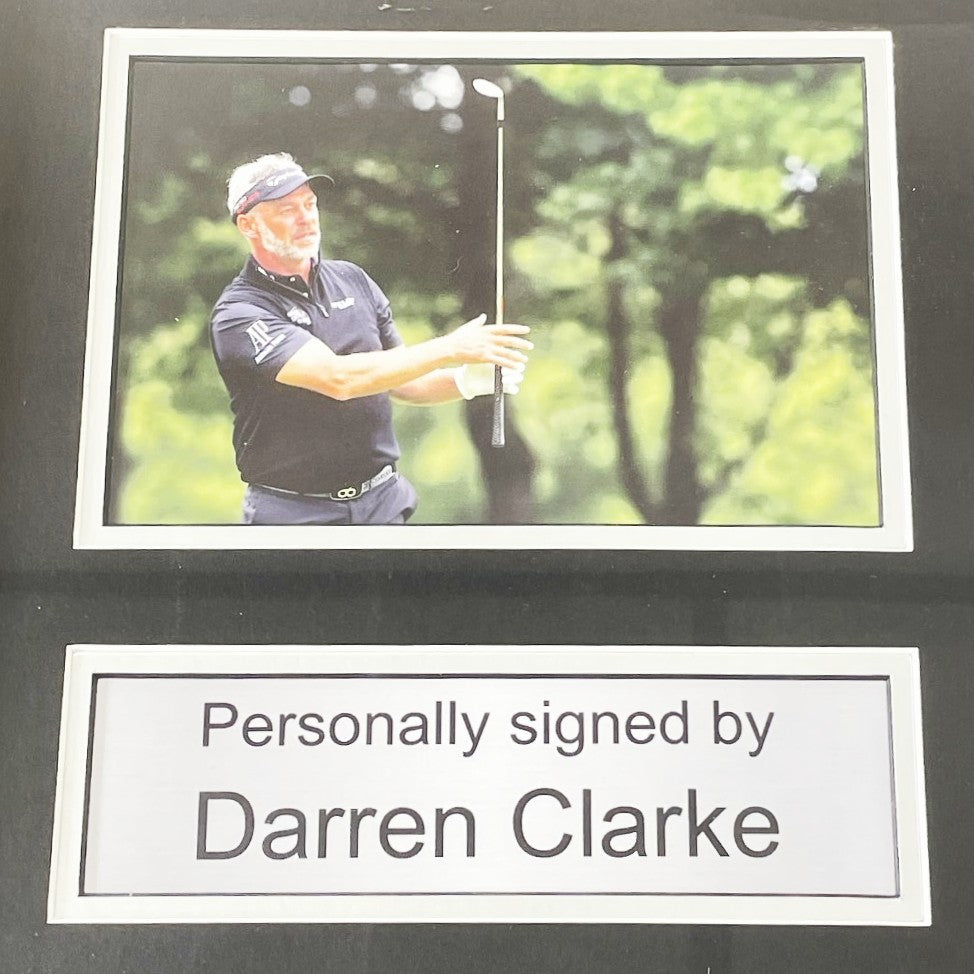 Ryder Cup 2016 Hazeltine - Framed Signed Pin Flag by European Captain Darren Clarke