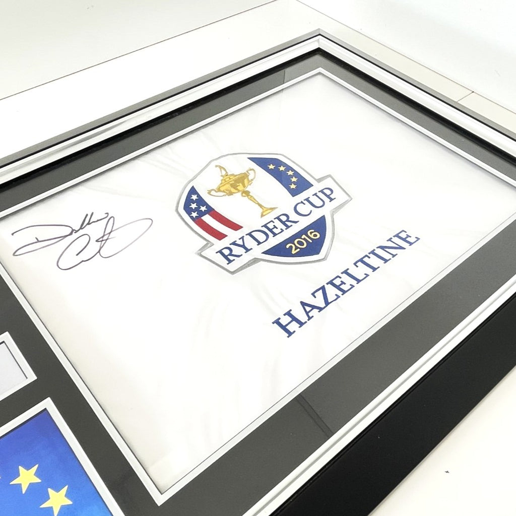 Ryder Cup 2016 Hazeltine - Framed Signed Pin Flag by European Captain Darren Clarke