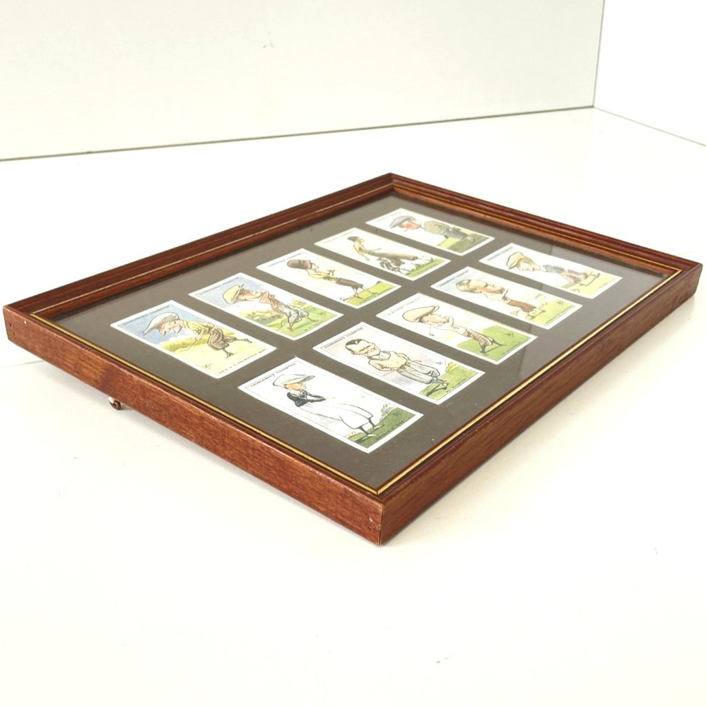 W.A & A.C Churchman "Prominent Golfers" Cigarette Cards (1931) - Framed Set of 10