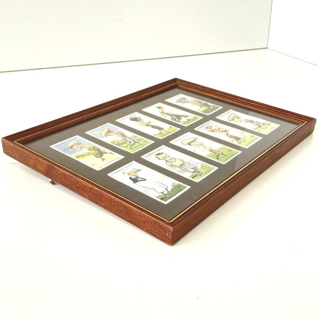 W.A & A.C Churchman "Prominent Golfers" Cigarette Cards (1931) - Framed Set of 10