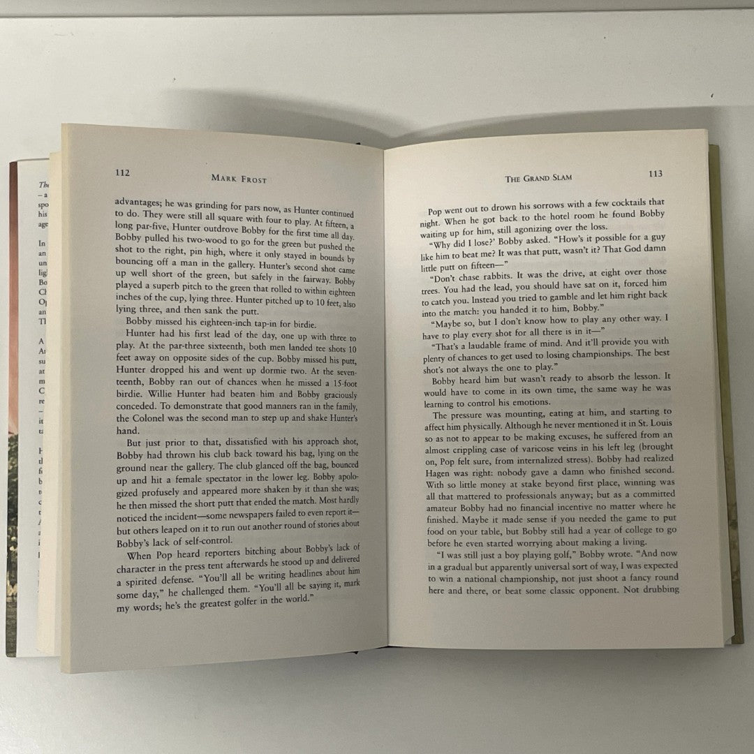 The Grand Slam: Bobby Jones, America and the Story of Golf by Mark Frost