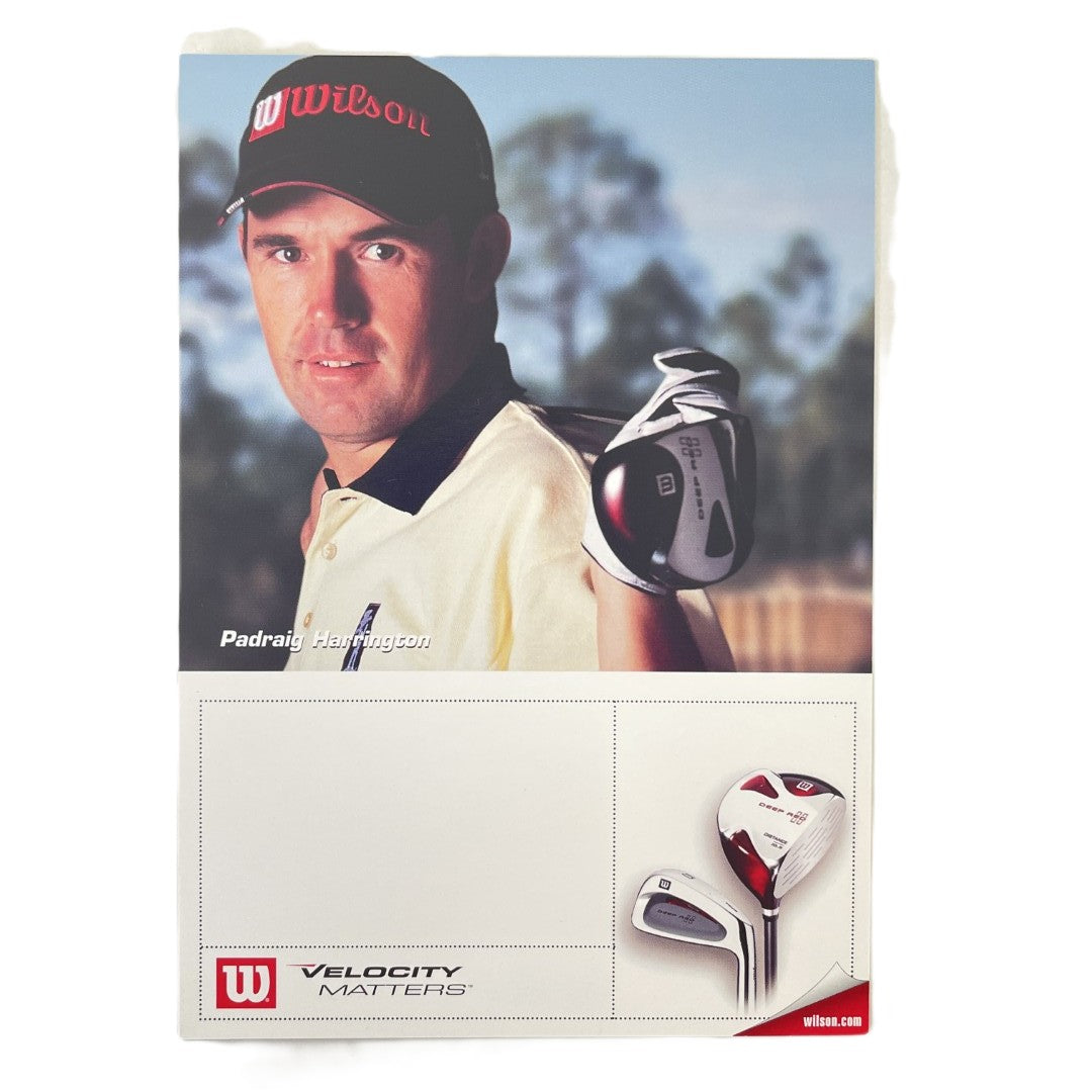Padraig Harrington - Wilson Advertising Promo Card