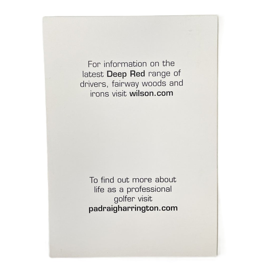 Padraig Harrington - Wilson Advertising Promo Card