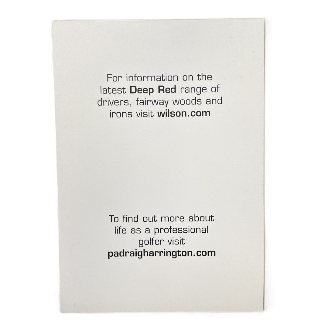 Padraig Harrington - Wilson Advertising Promo Card