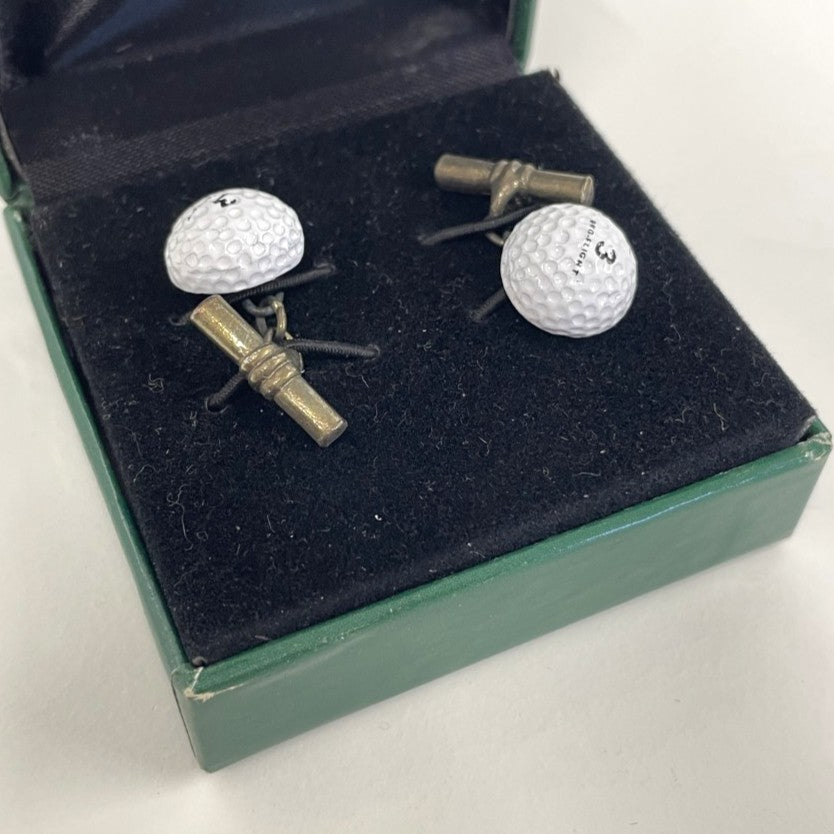 The Old Course St. Andrews Magnificent Mouchoirs Golf Ball Cufflinks