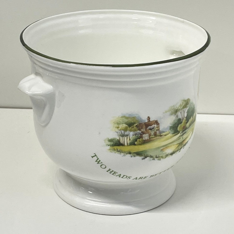 DJC Golfing Collectables - Fine Bone China Pot - Golfing Decoration