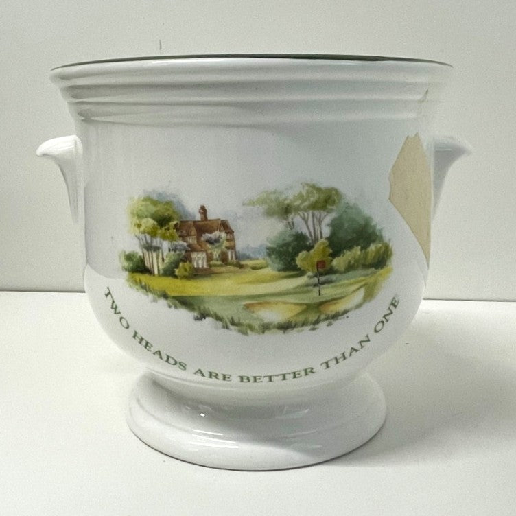 DJC Golfing Collectables - Fine Bone China Pot - Golfing Decoration
