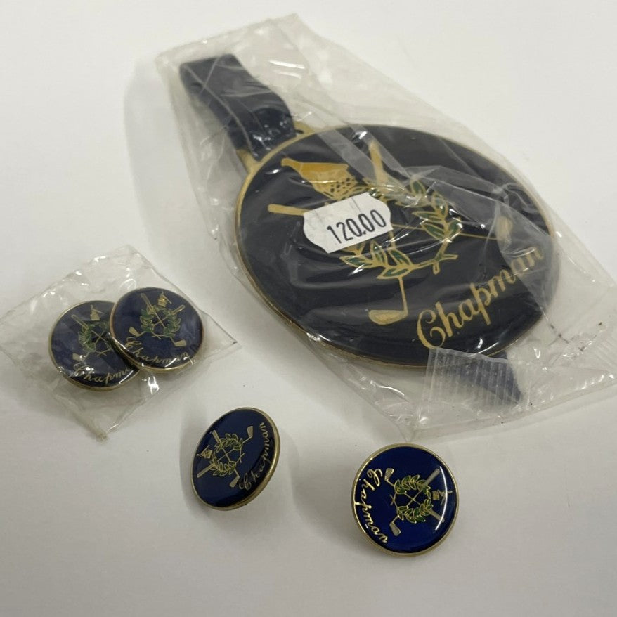 Chapman Golf Club, Harare, Zimbabwe - Solid Brass Hand Painted Bag Tag and 4x Ball Markers