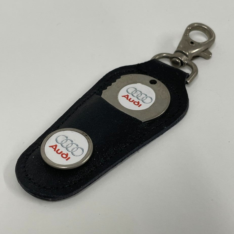 Vintage AUDI Leather Keyring with Divot Tool and Ball Marker