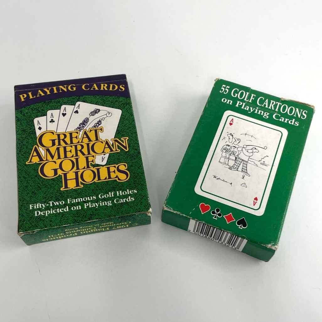 2x Packs of Golf Themed Playing Cards