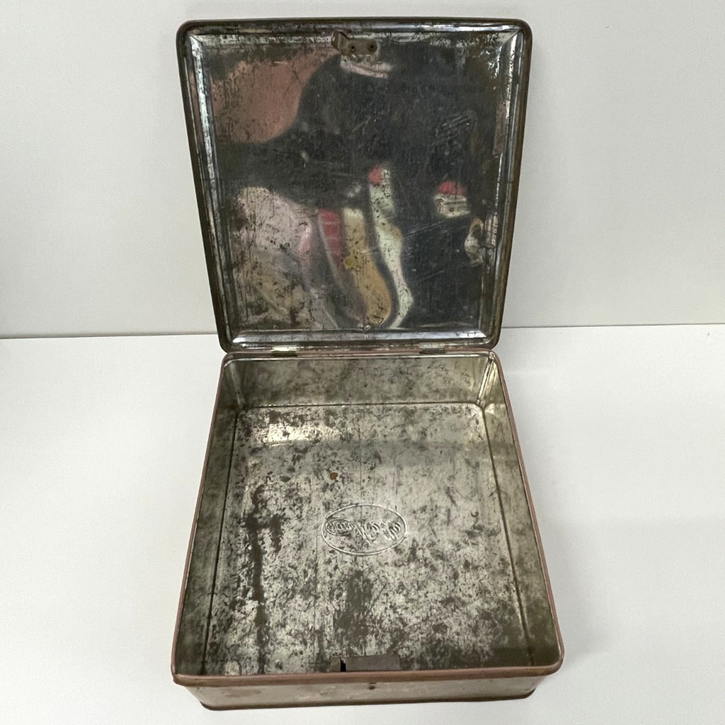 Vintage Van Melle Storage Tin - Young Golfer - c.1950s